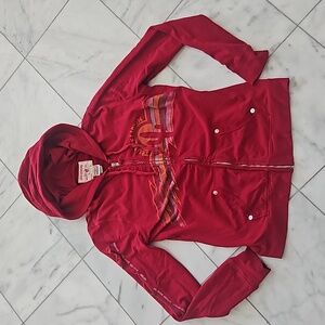 True Religion zip up vintage hoodie L